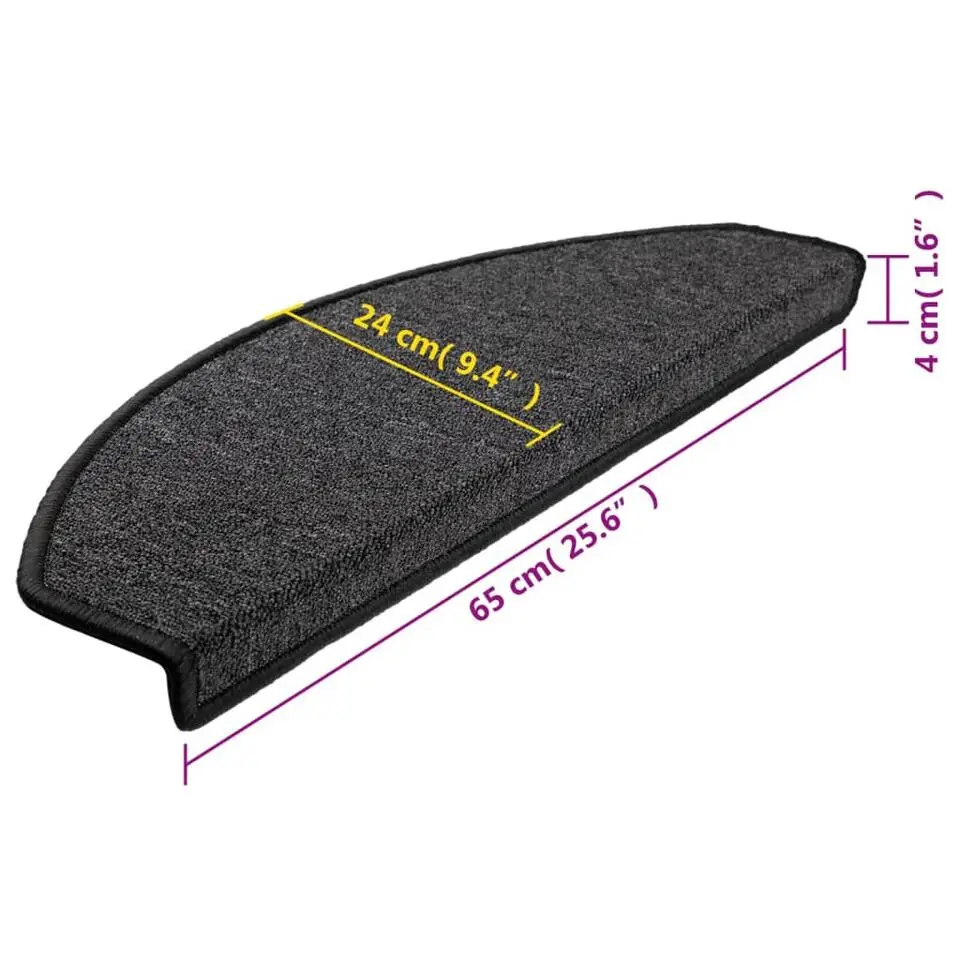 vidaXL - Trapmat - Antraciet - Polypropyleen