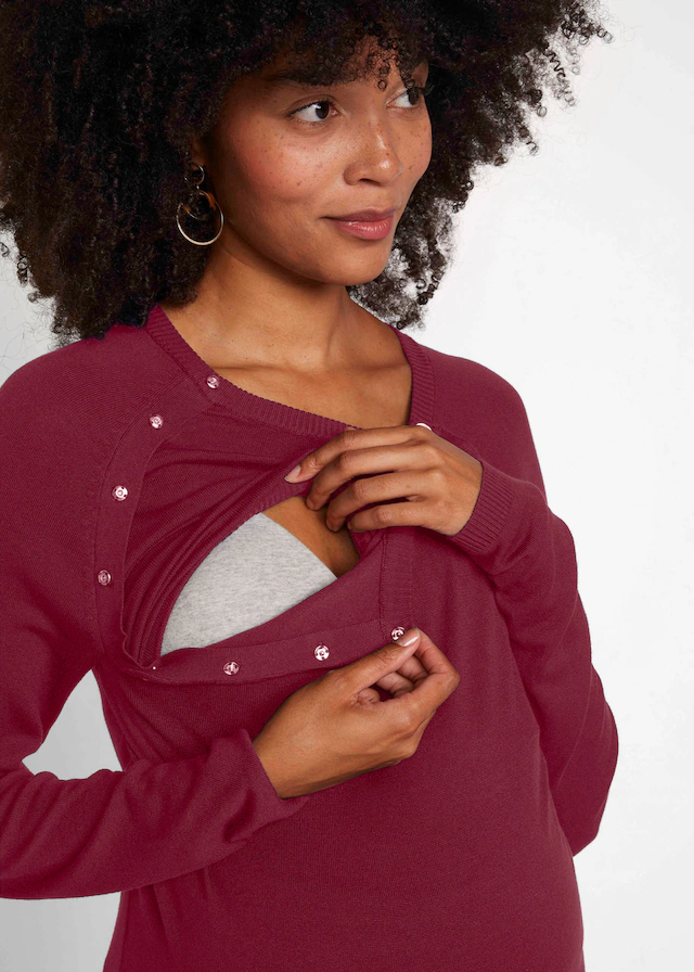 bonprix Stillpullover »2-in-1 Umstands- und Stillpullover aus Feinstrick«, 2-in-1 Umstands- und Stillpullover aus Feinstrick