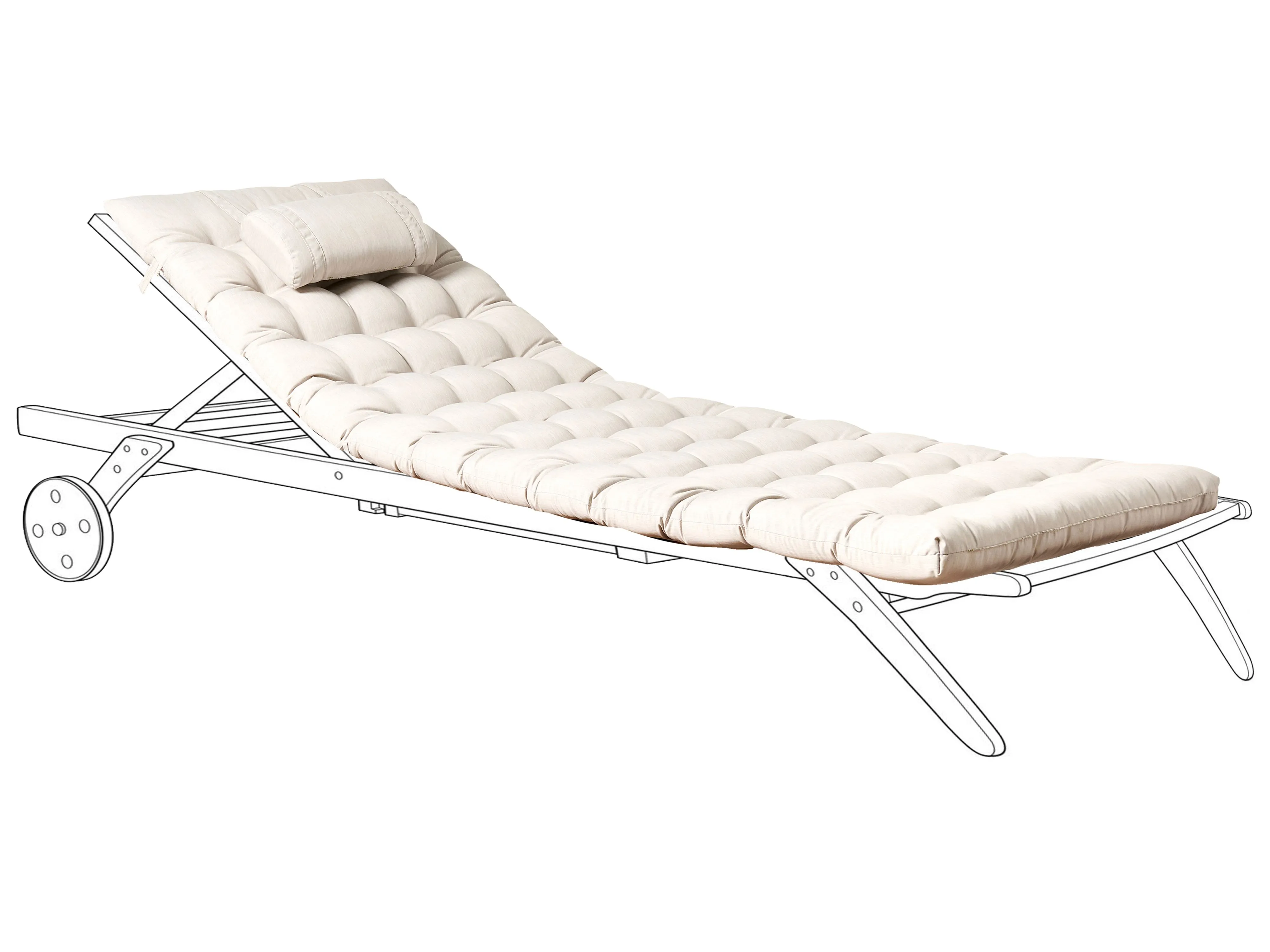 Kussen voor ligstoel CESANA PREMIUM Lichtbeige