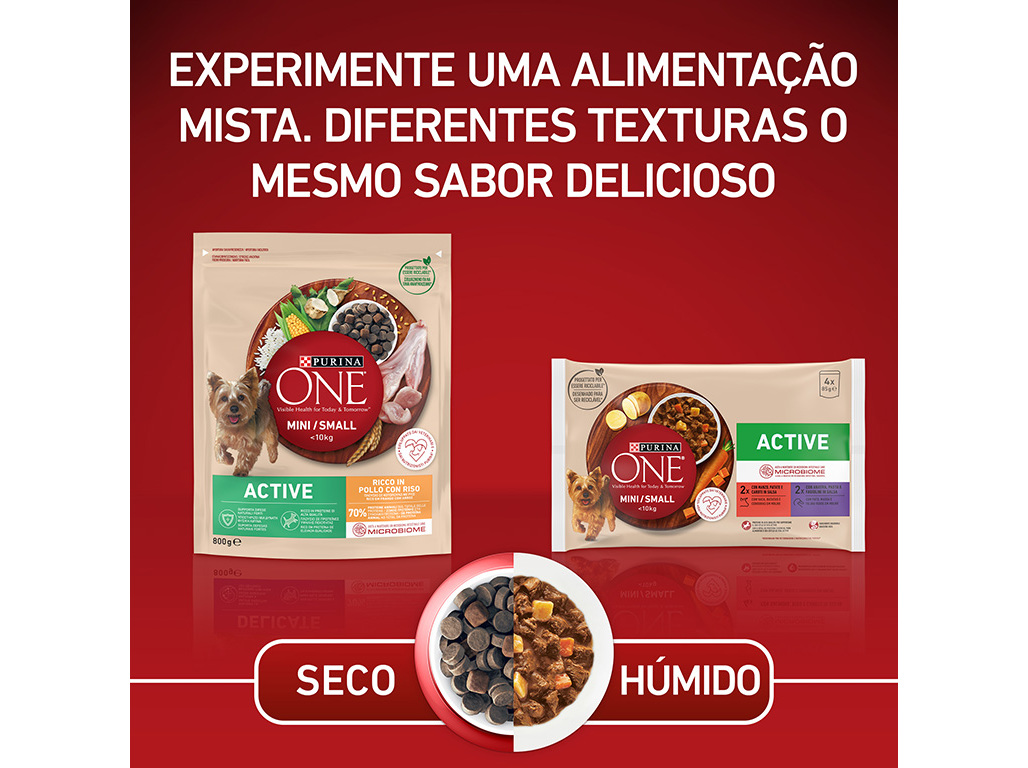 RAÇÃO PARA CÃO PURINA ONE MINI ACTIVE COM FRANGO 3KG