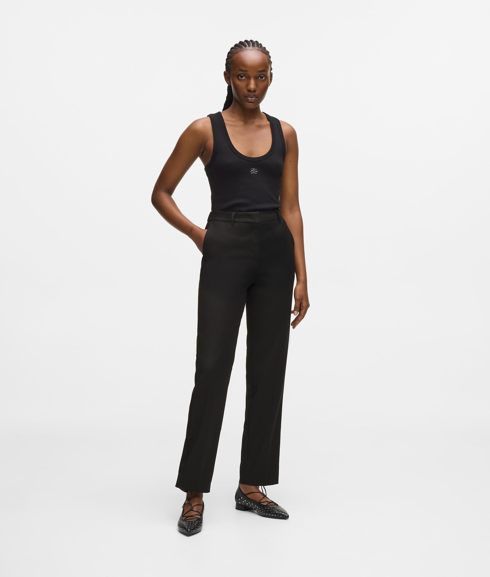 Geklede broek van wolmix