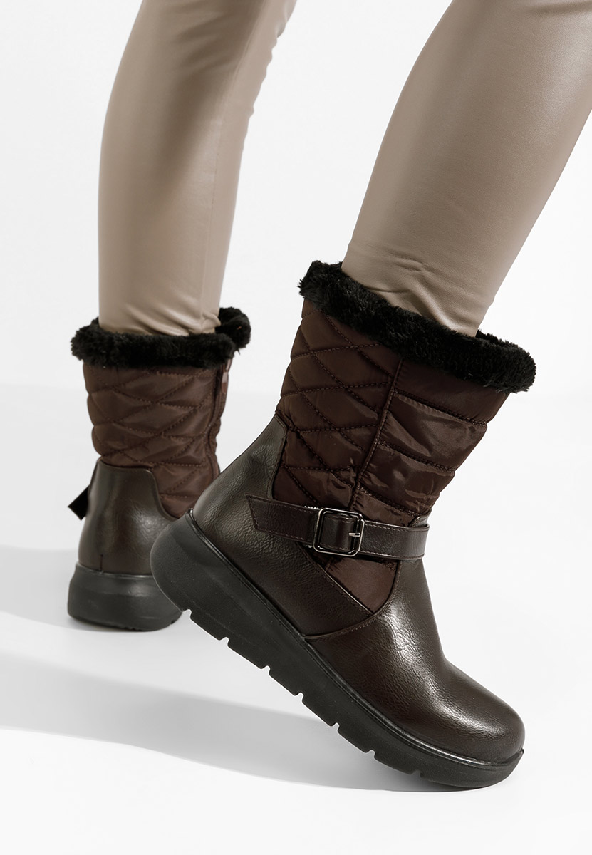 Bottes fourrées femmes bruns Eleanore
