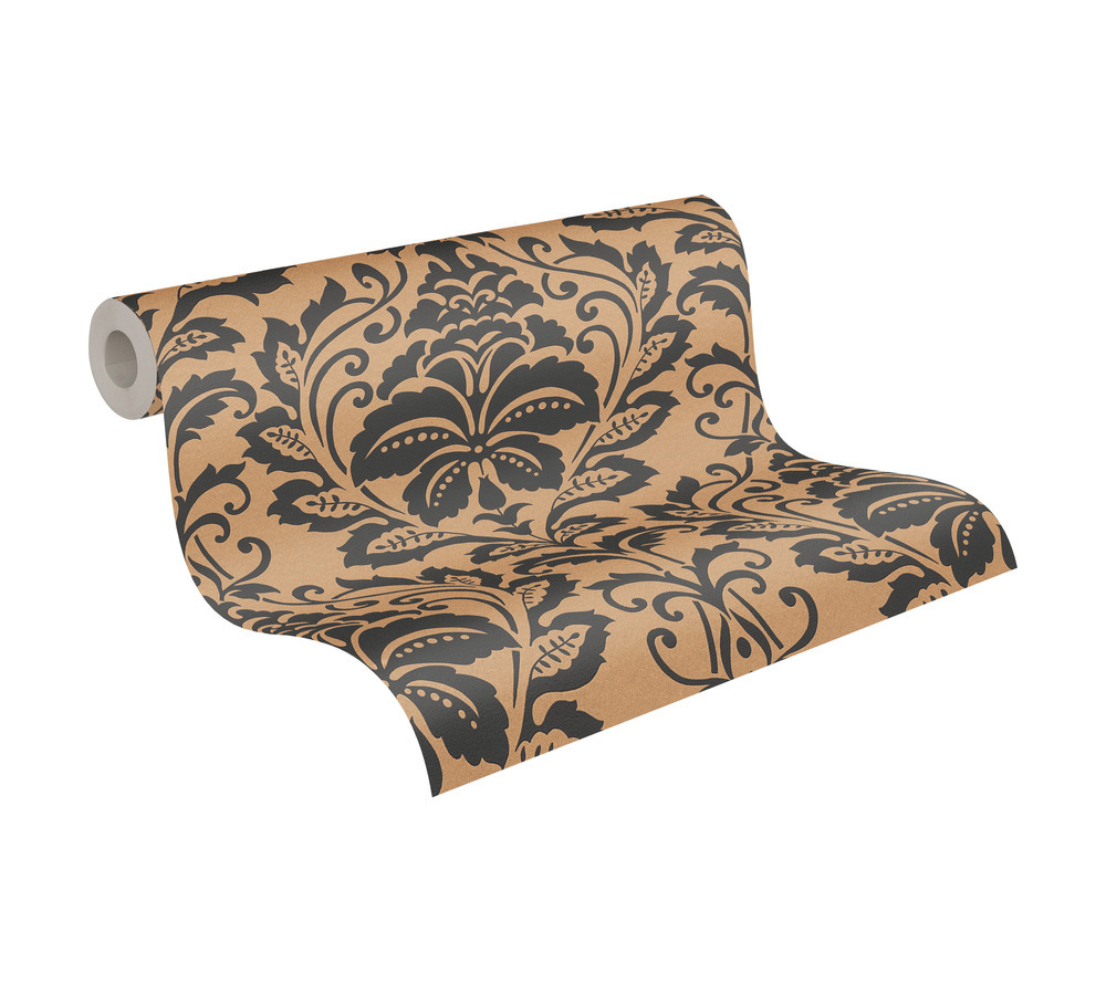 Vliestapete ATTRACTIVE - gold-grau - 10 Meter