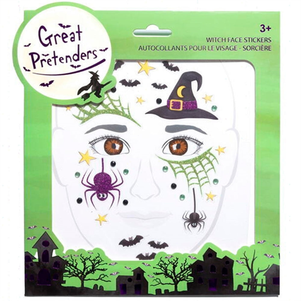 Køb Great Pretenders Witch Face Stickers