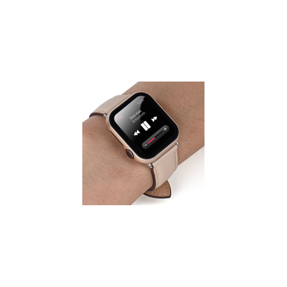 Smart klokkedeksel med skjermbeskytter Gull 42 mm Apple Watch 8 / Ultra