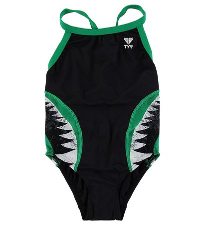 TYR Badeanzug - Shark Bite Diamondfit - Schwarz/Grün