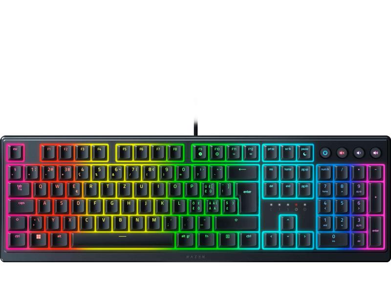 Razer Gaming-Tastatur Ornata V3 Flache Mecha-Membran-RGB-Gaming-Tastatur mit CH-Layout