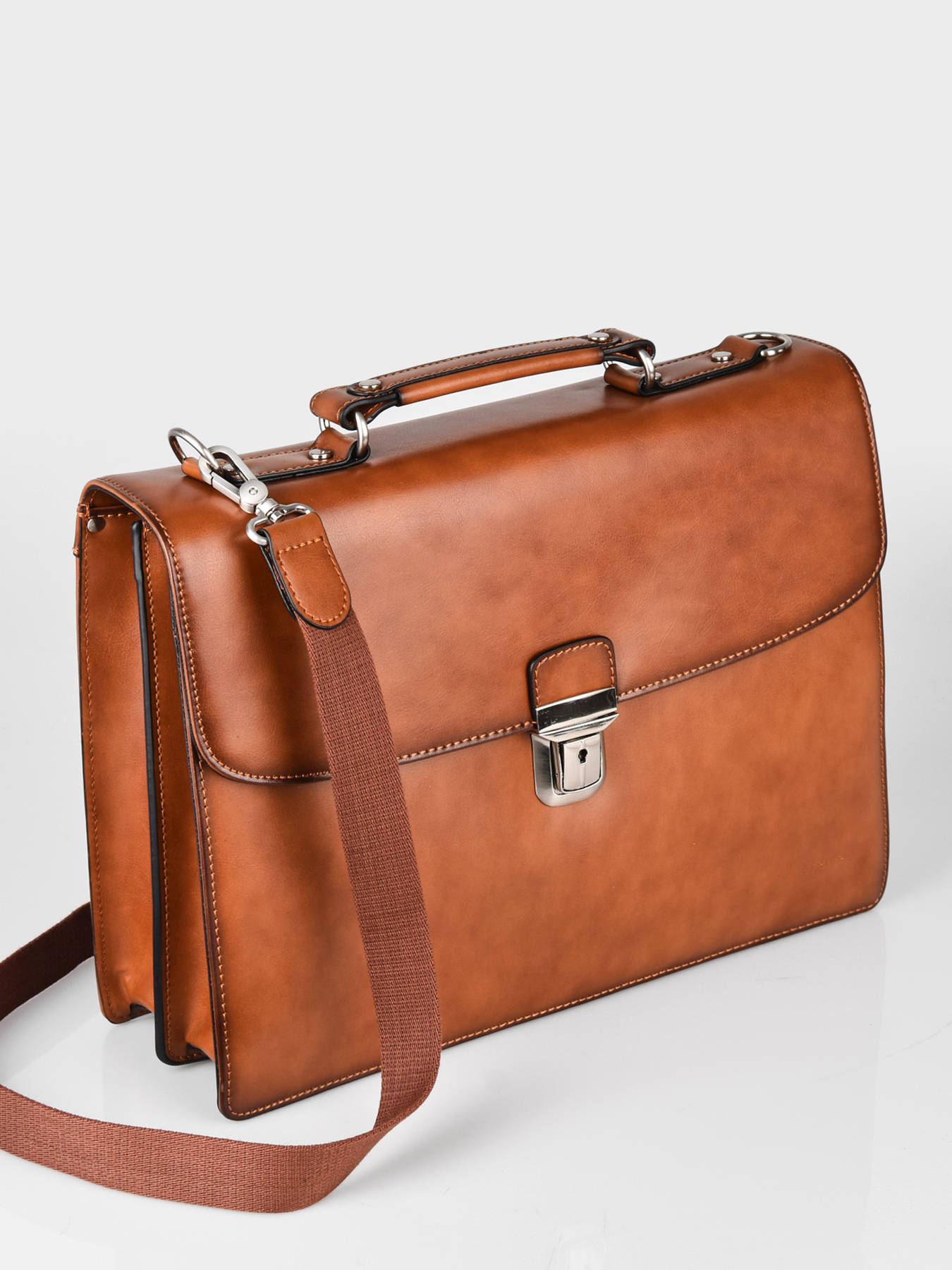 Serviette Crosta 2 compartiments cuir ETRIER