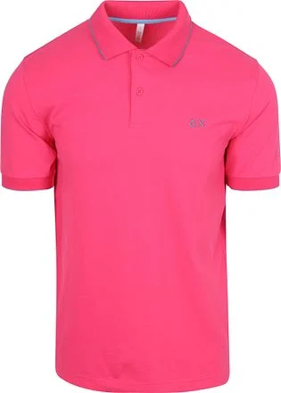 Sun68 Poloshirt Small Stripe Collar Roze A35110-20 kopen