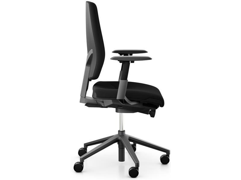 Giroflex Bürostuhl 68 mit Polsterrücken und Armlehnen, Schw Klassischer Arbeitsstuhl ideal für aktives Sitzen