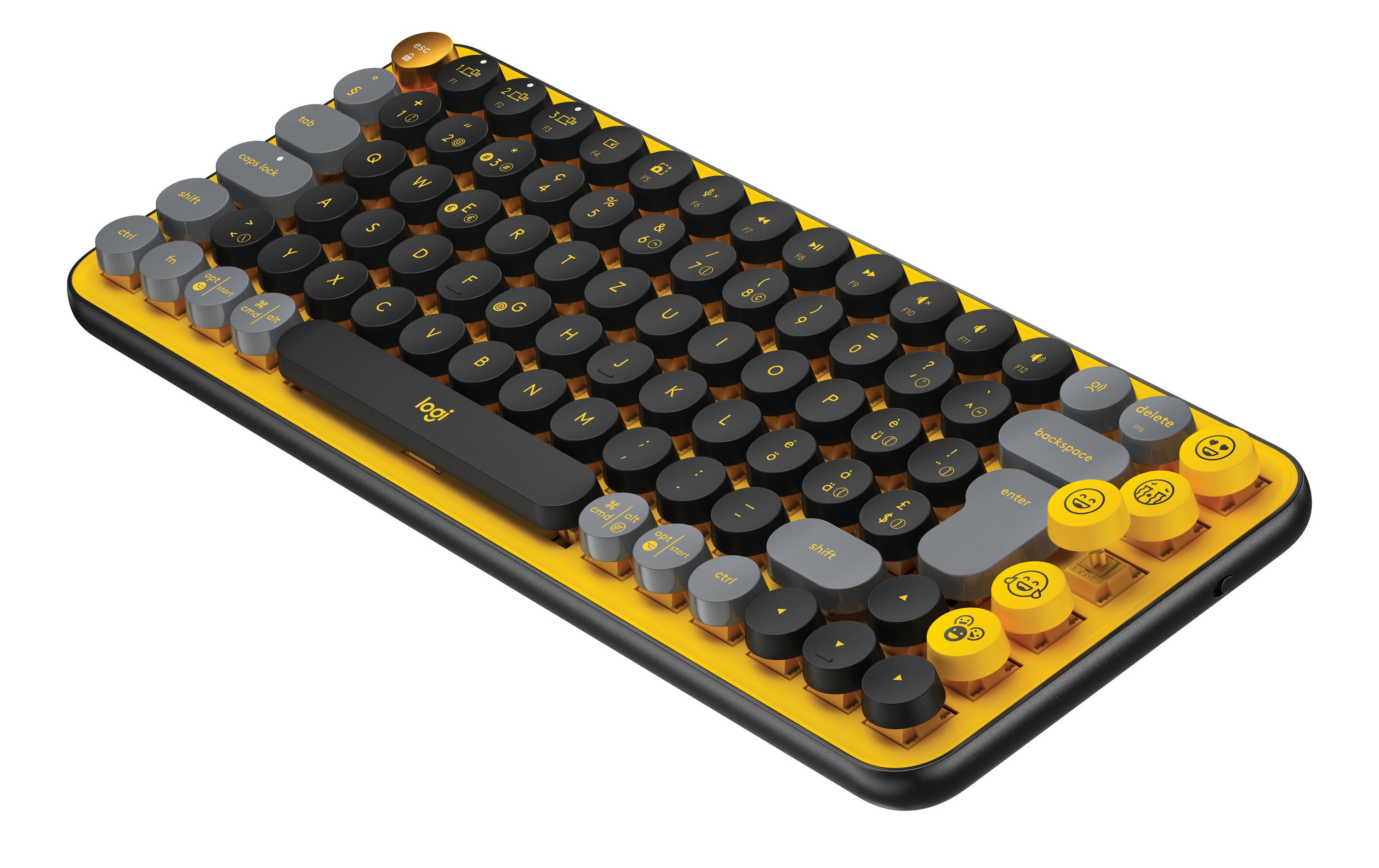 Tastatur POP Keys Blast Yellow<br>Kabellose mechanische Tastatur mit austauschbaren Emoji-Tasten