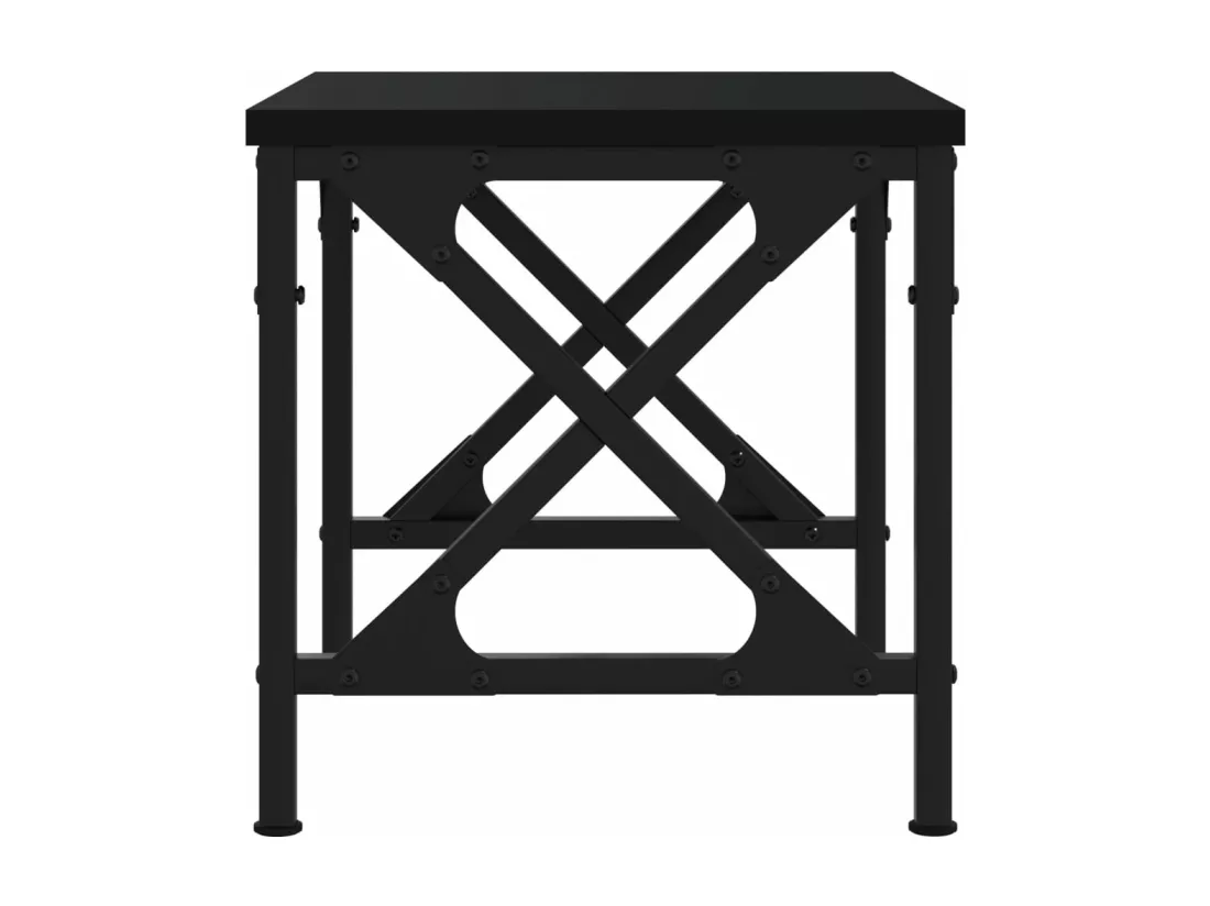Support d'imprimante noir 40x30x31 cm bois d'ingénierie