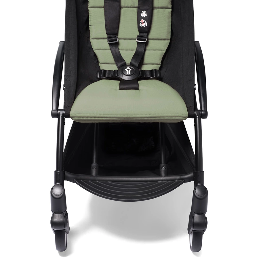BABYZEN Kinderwagen YOYO2 6+ White mit Textilset Olive und Backpack YOYO Black