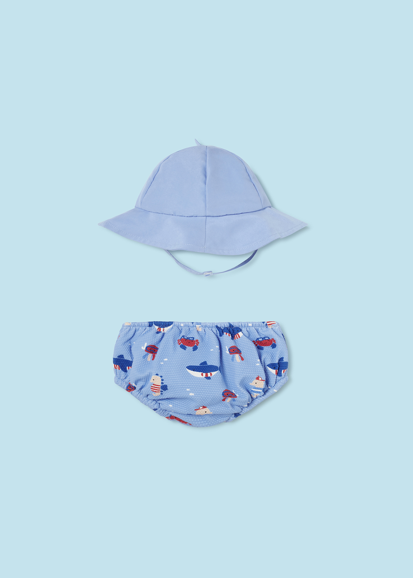 Conjunto de maiô e chapéu para recém-nascido Nectar