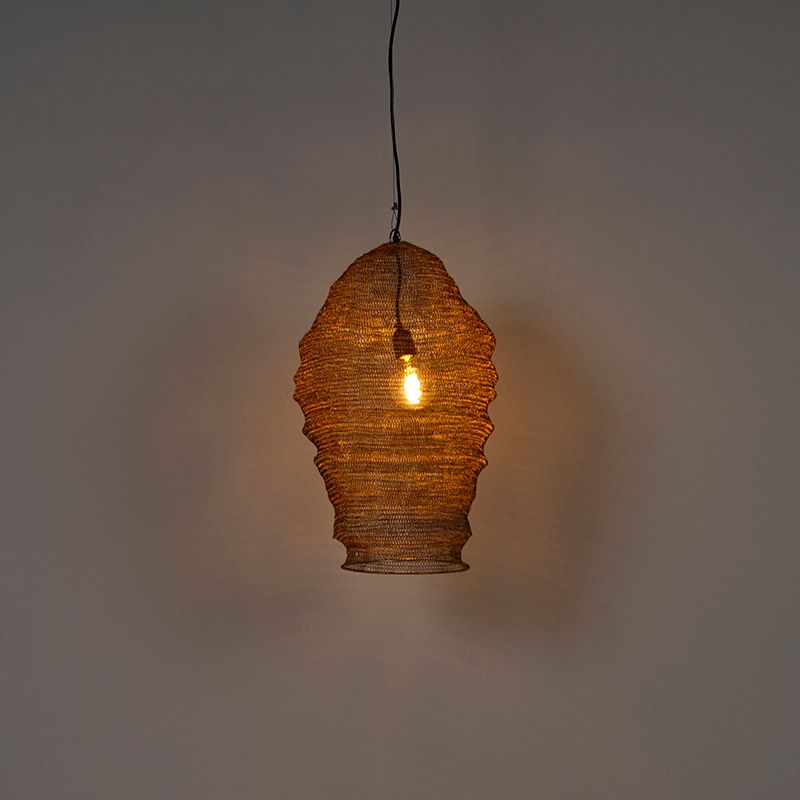 Oosterse hanglamp goud - Nidum