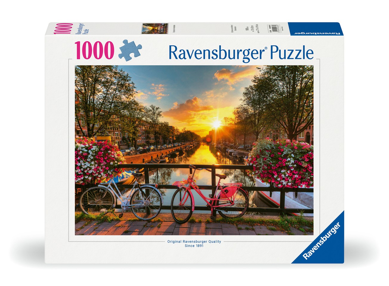 Ravensburger - Puslespil Bicycles In Amsterdam 1000 brikker