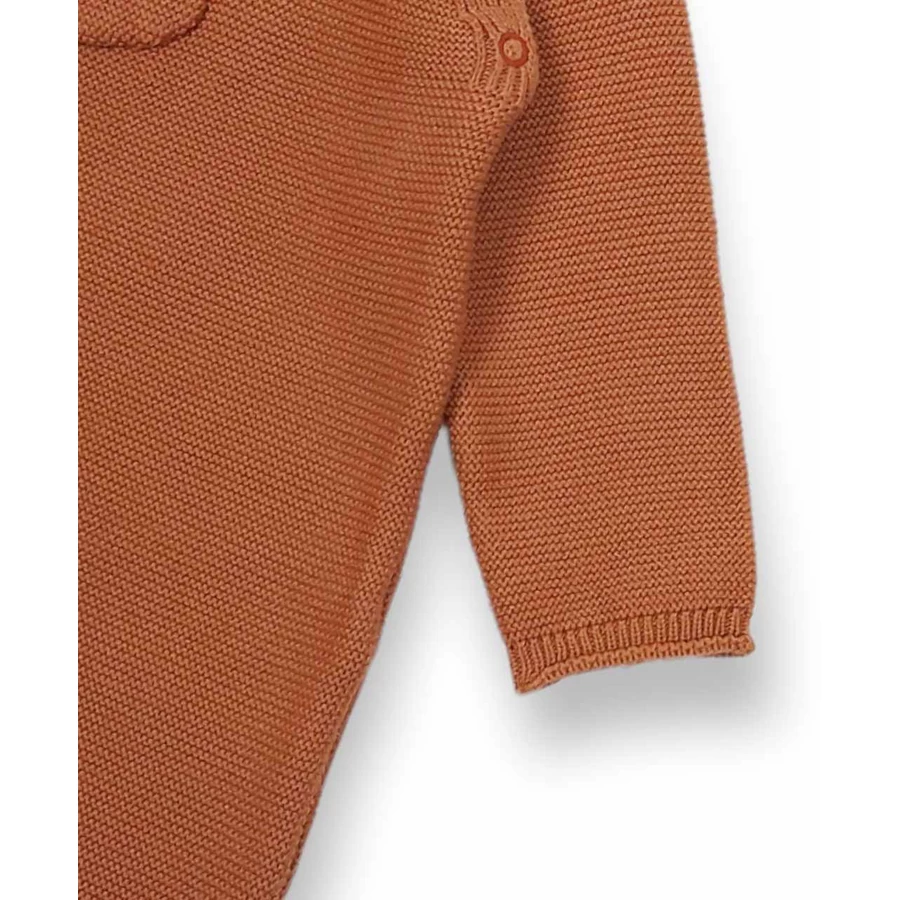 LITTLE Strick-Overall rouge