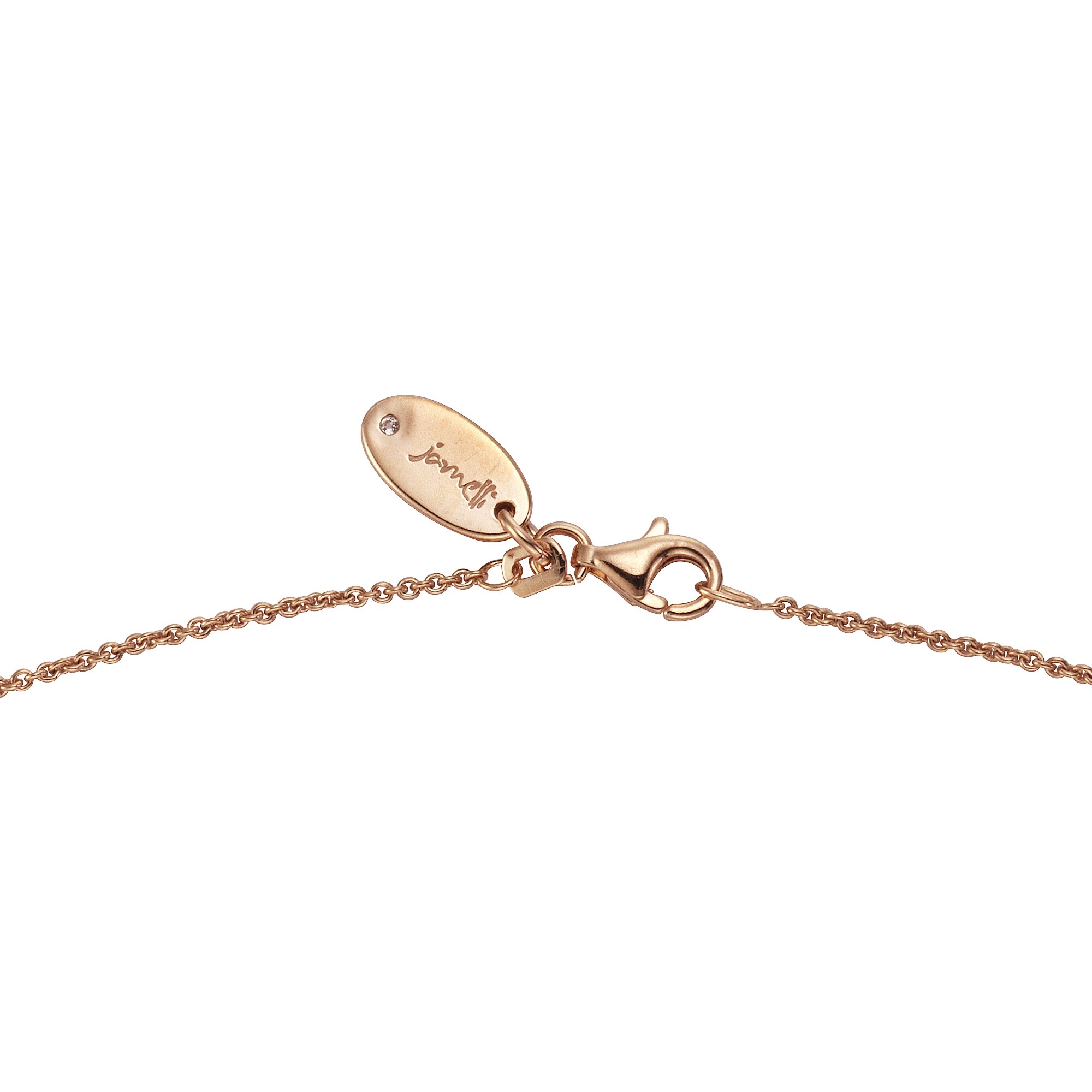 Jamelli Anhänger mit Kette 925 Silber rosé vergoldet Rosenquarz
