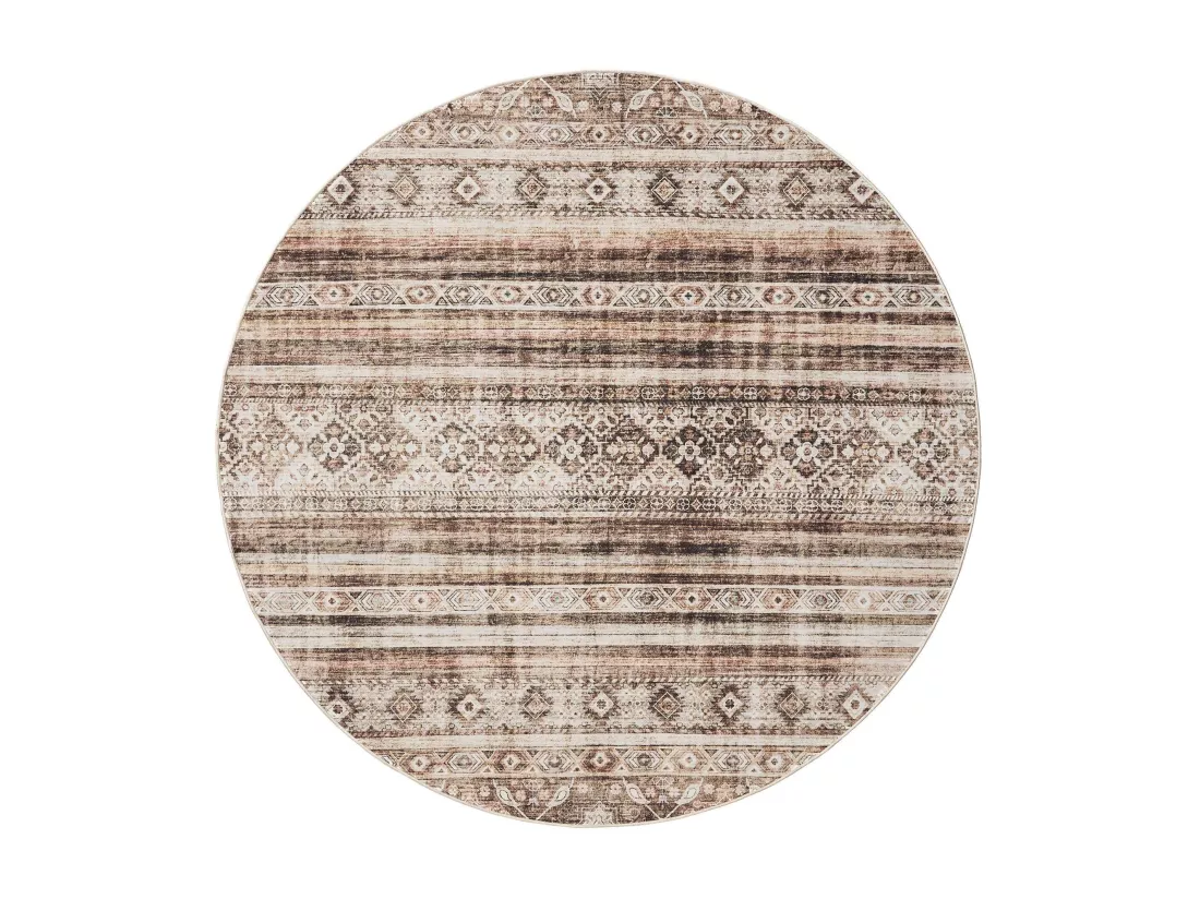 Tapis lavable George Marron ø 160 cm rond