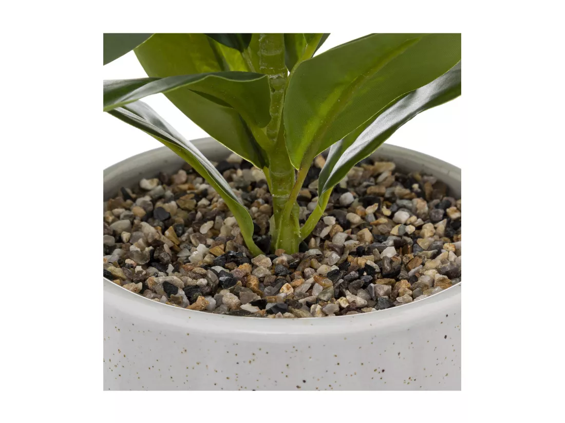 Plante verte artificielle pot en céramique H 30 cm