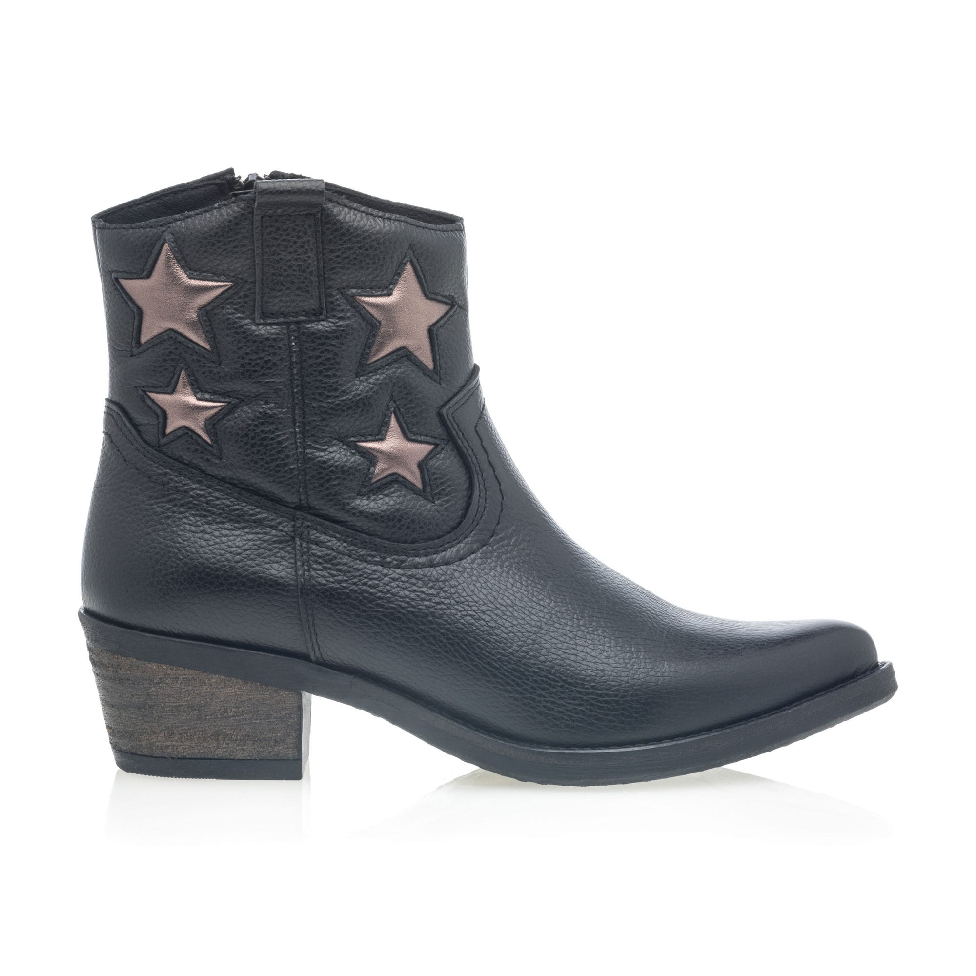 Santiags Femme en cuir noir