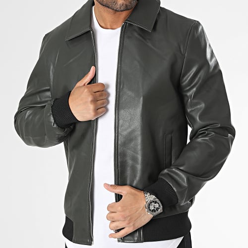 Veste Zippée Vert Kaki