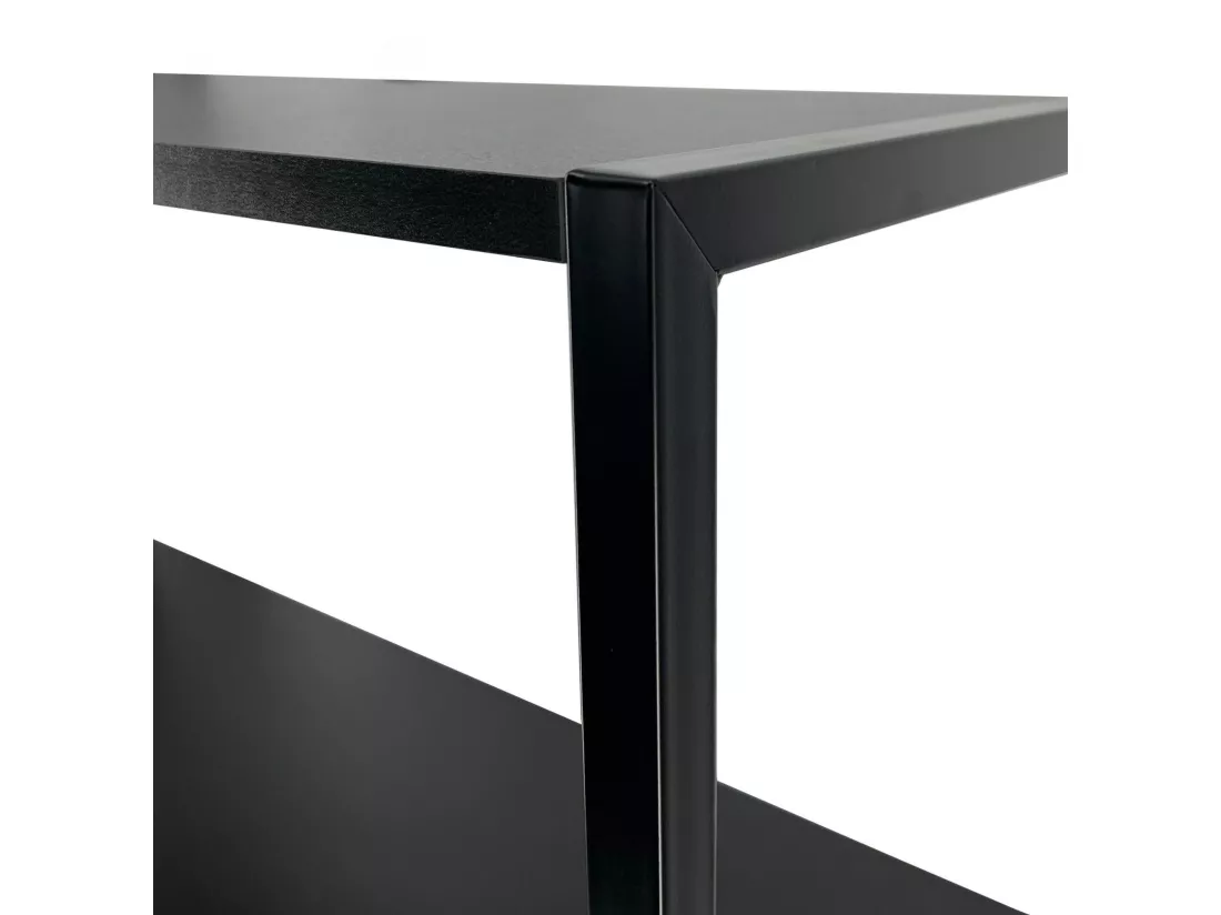 Étagère murale industrielle sur pied AKORD Noire 50 cm 6 étagères 50x32x192 cm