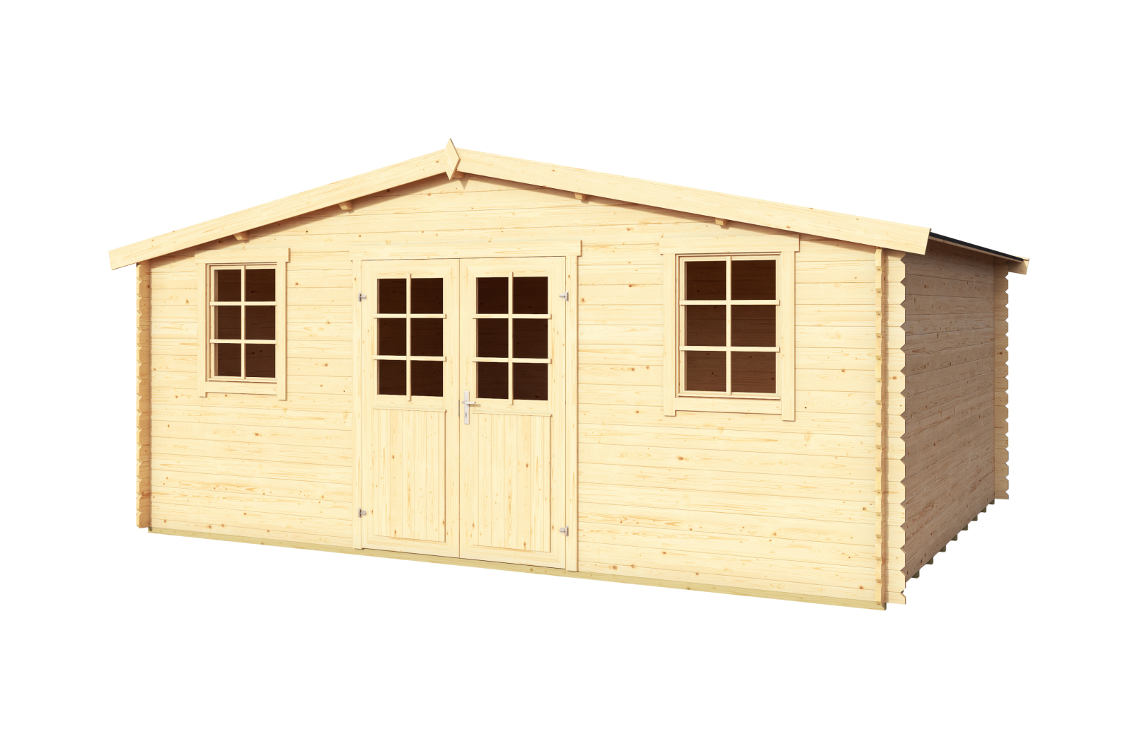 Gartenhaus WELS 5 - Fichte massiv - naturbelassen - 510x400 cm