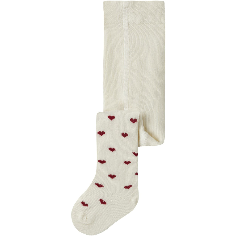 Køb Lil'Atelier Turtledove Red Hearts Nbfreba Len Strømpebukser Lil