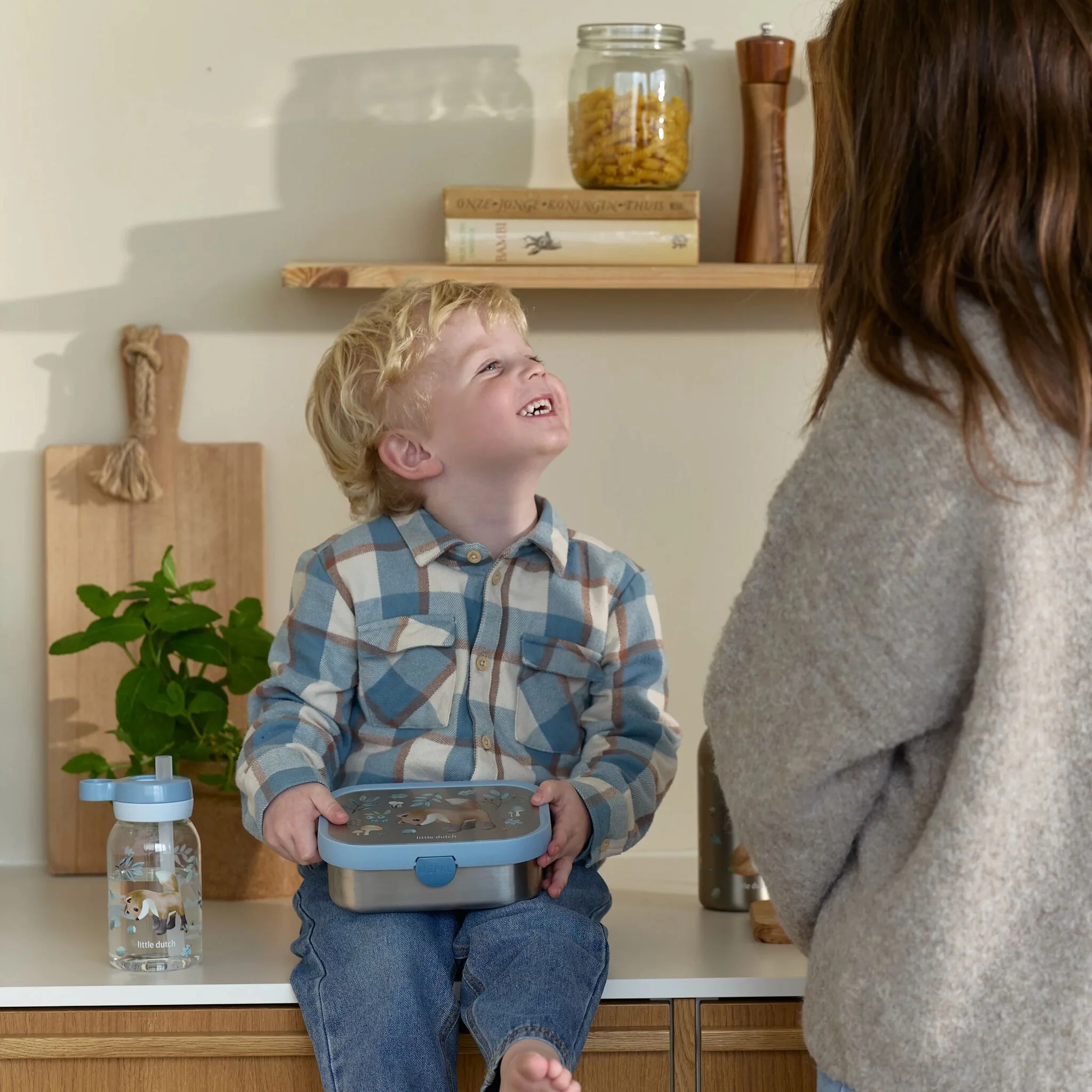 Lunchbox Forest Friends – Stevig RVS, handige vakjes & vorkje