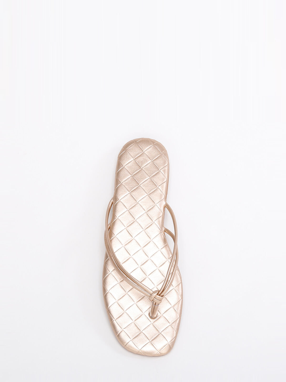 Tongs à double bride- Doré rose