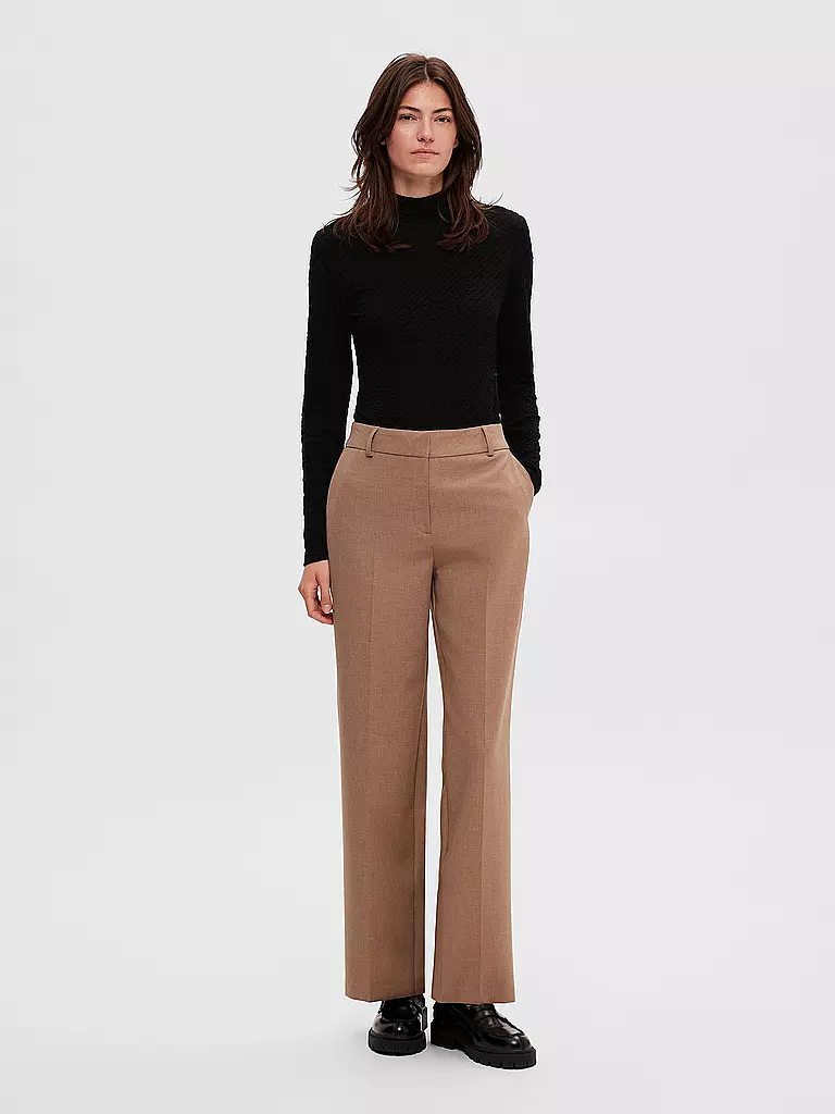 SELECTED FEMME Stehkragenshirt SLFGINNY schwarz