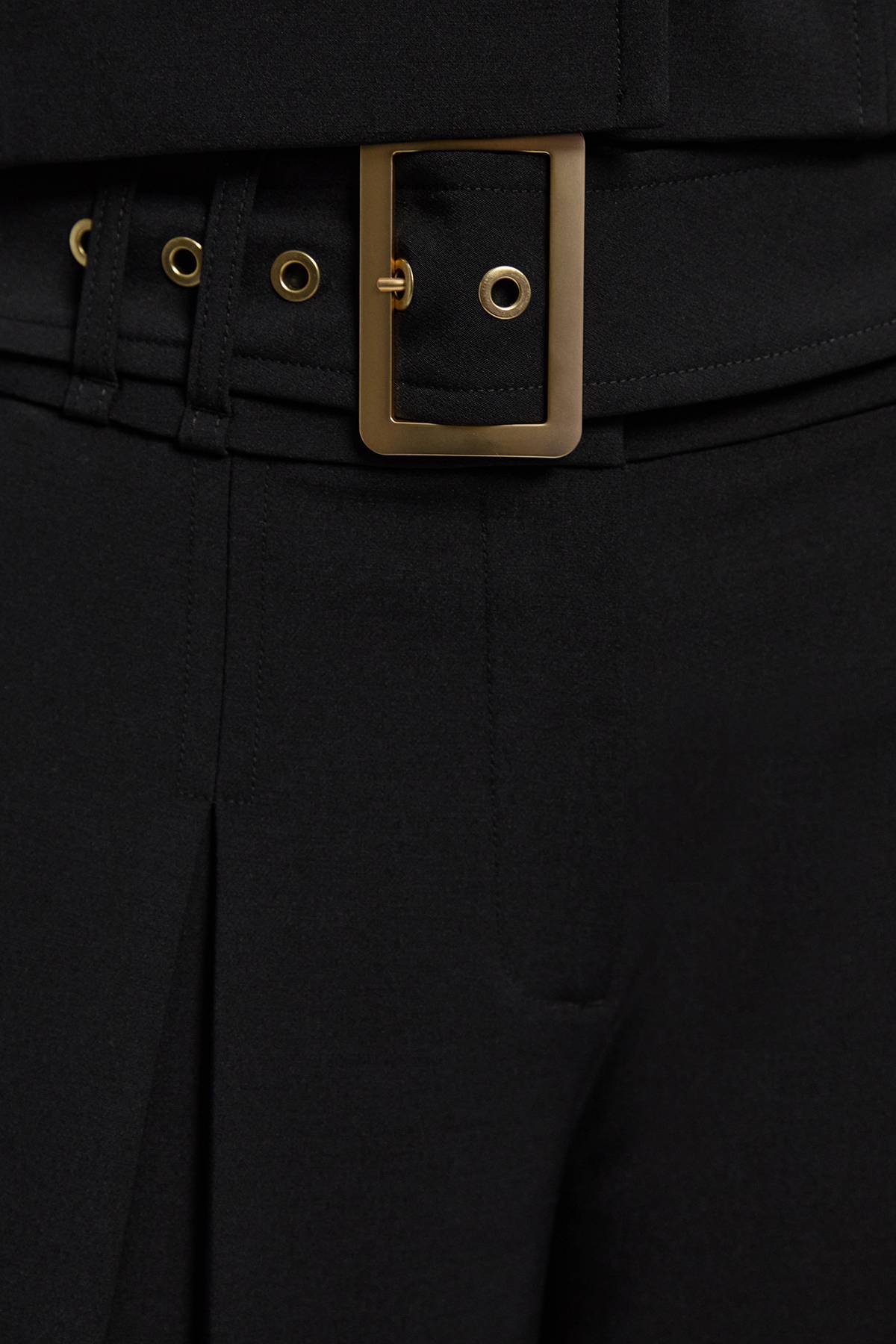 KarenMillen Pantalon Large Plissé Ceinturé Tailleur Raffiné
