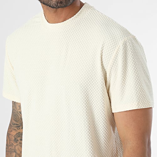 Ensemble Tee Shirt Et Short Jogging Beige