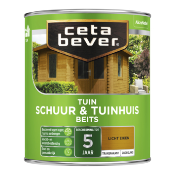 CetaBever Tuinbeits Schuur & Tuinhuis zijdeglans transparant licht eiken 750 ml