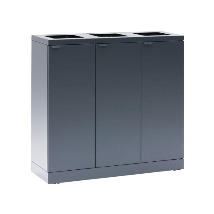 Buitenafvalbak 3x65 liter Bica 868 Antraciet Model VB195169 (8713631195169)