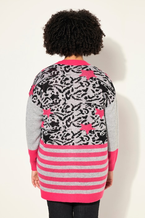 Strickjacke, Mustermix, Langarm