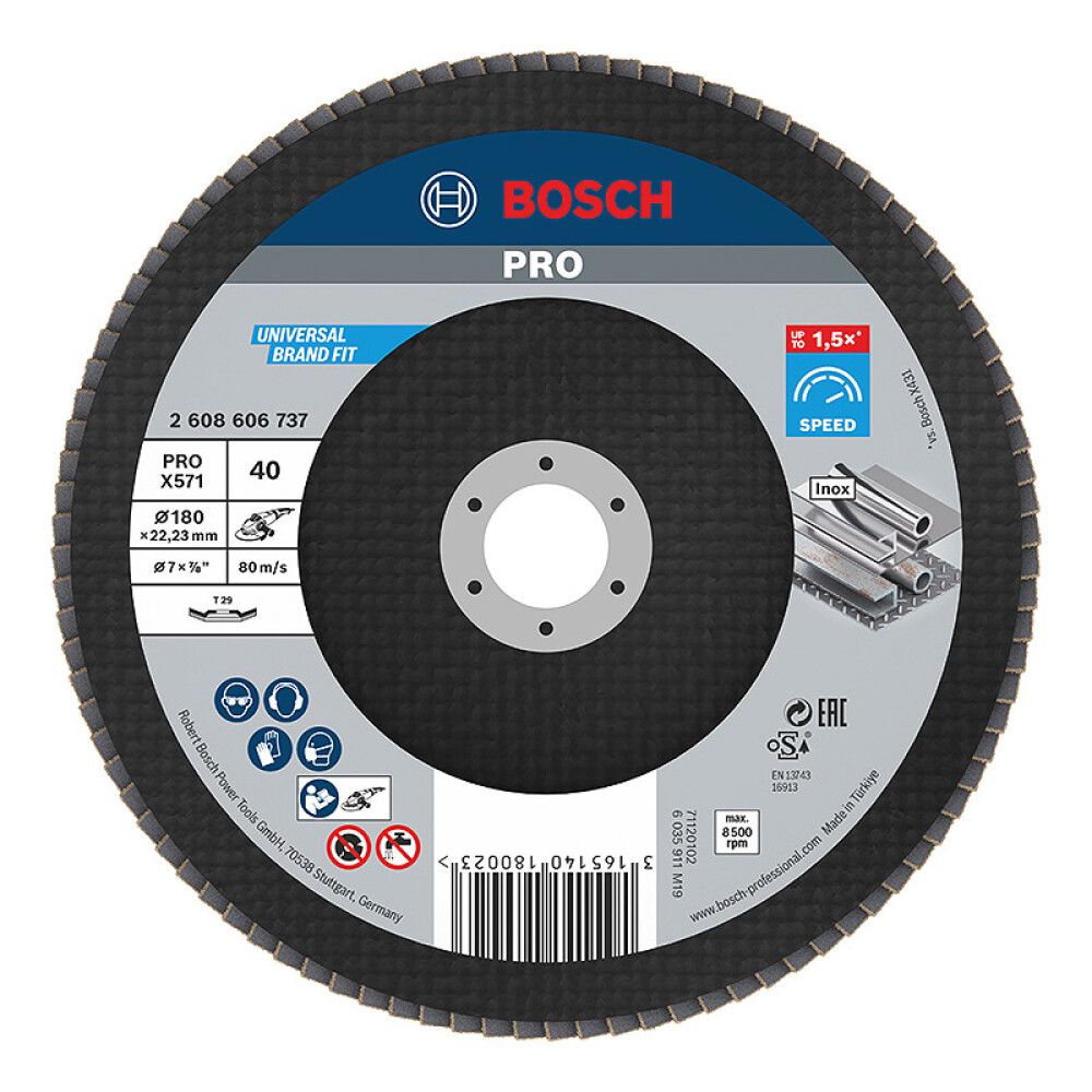 LAMELLSLIPESKIVE BOSCH PRO X571 180MM