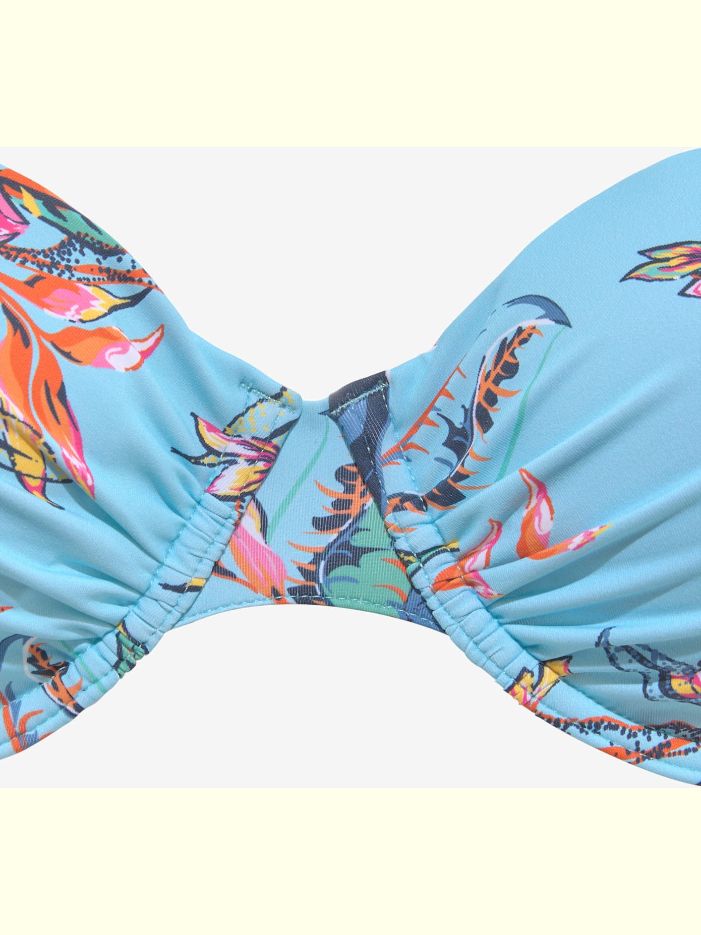 Haut de maillot de bain à armatures design floral