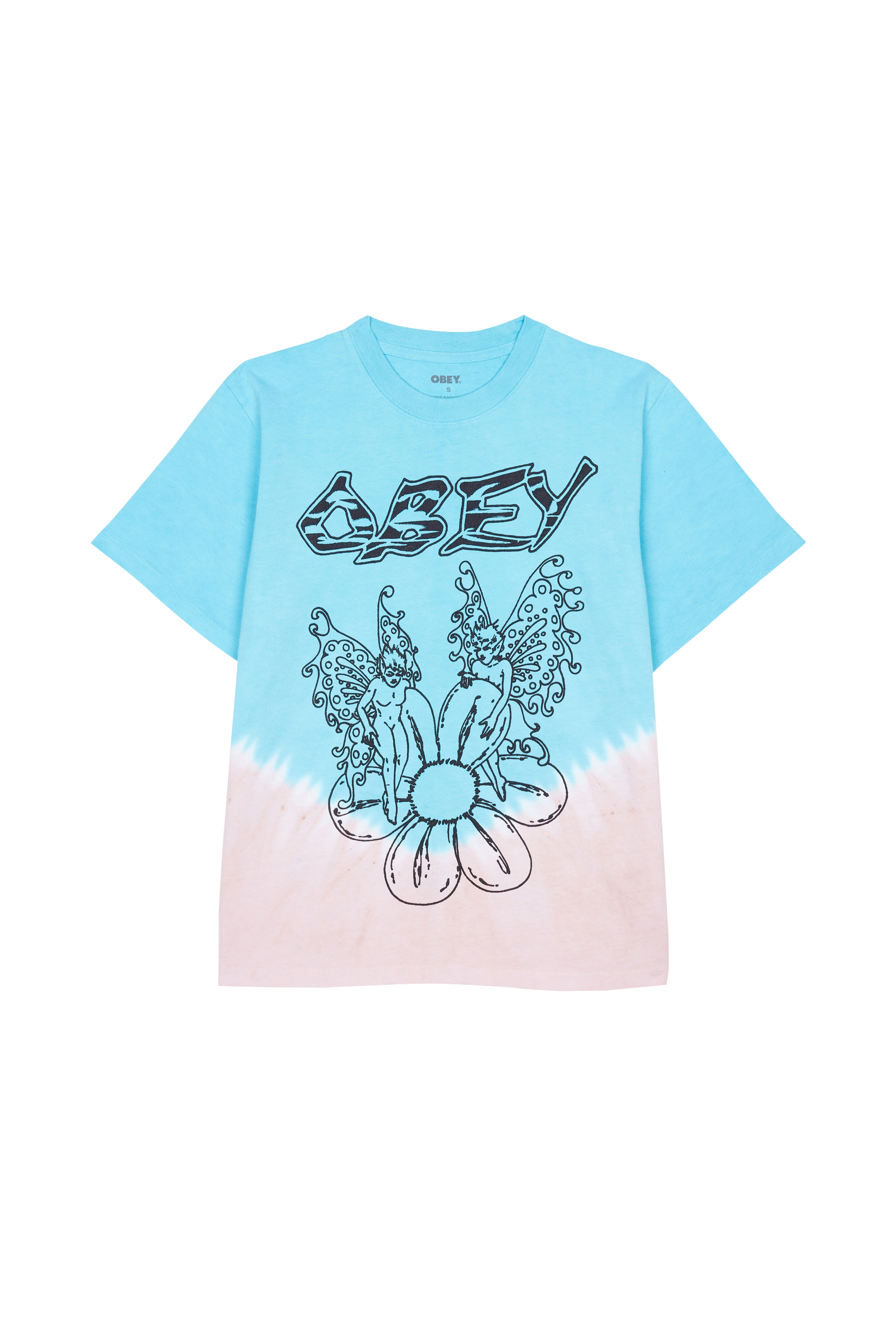 OBEY T-shirt OBEY FLOWER FAIRIES Bleu