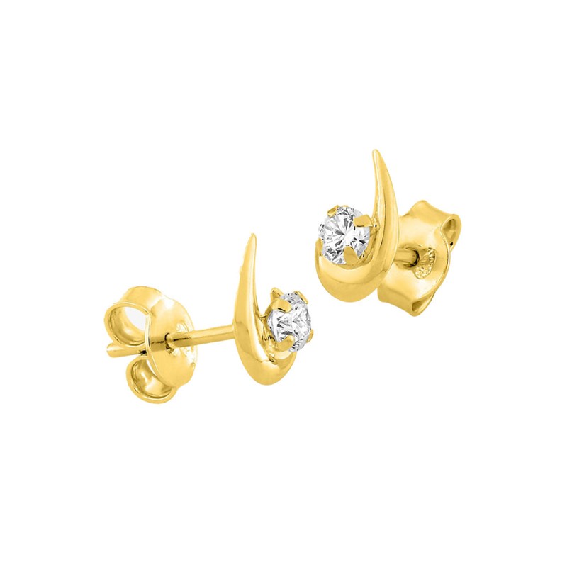 Boucles d'oreilles femme - Oxyde de zirconium - Or 9 Carats