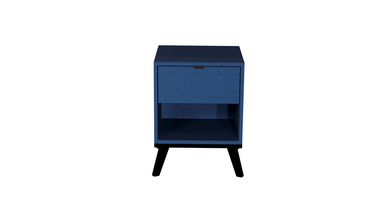 Nachtkast met lade Viggo oakland donkerblauw