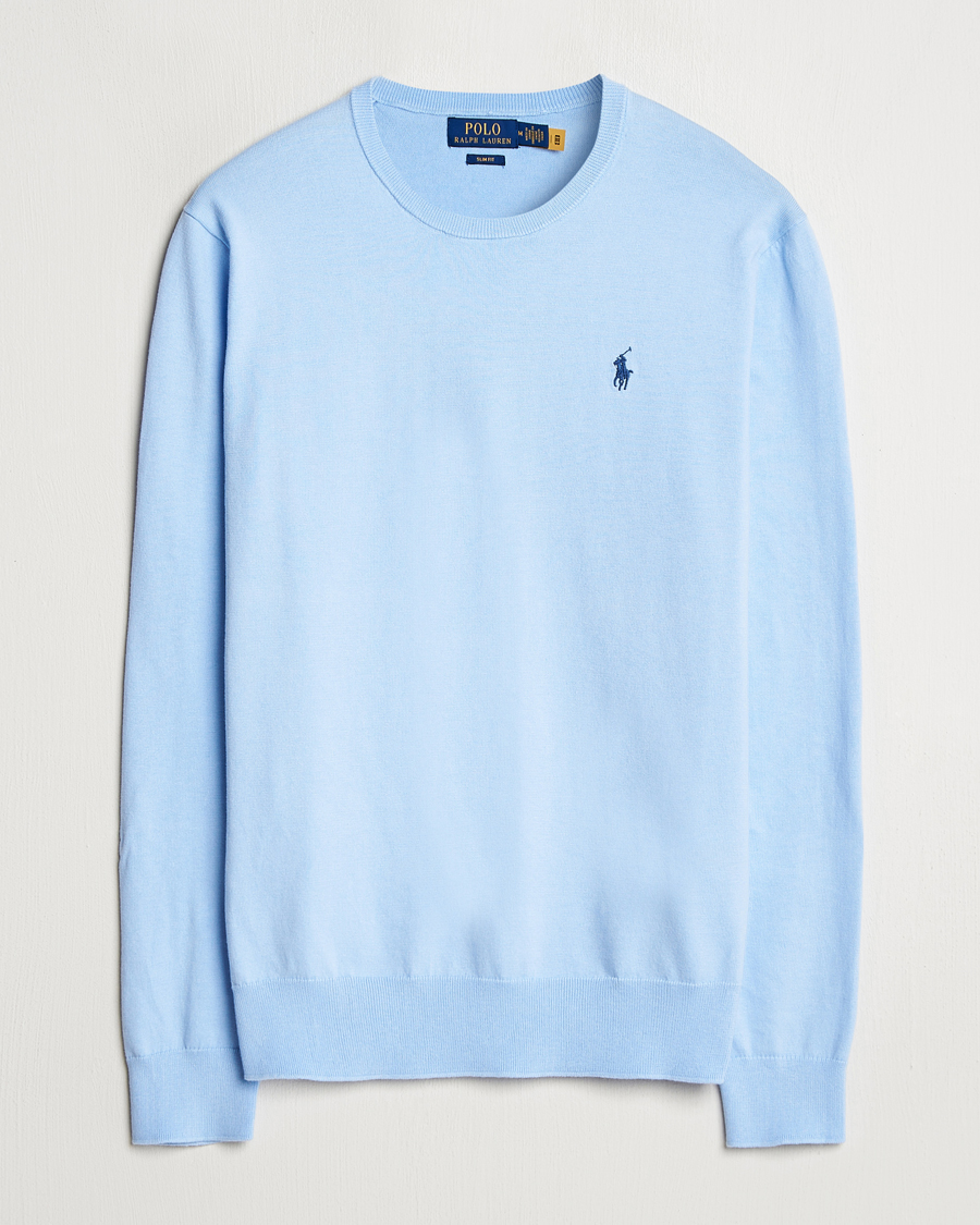Polo Ralph Lauren Cotton Crew Neck Sweater Office Blue