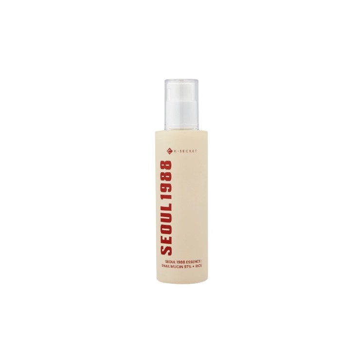K- SECRET SEOUL 1988 Essence : Snail Mucin 9 7% + Rice Beruhigende Essenz mit Schneckenmucinfiltrat und Reis 100 ml