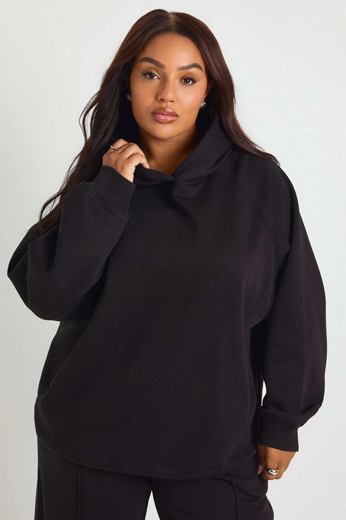 boohoo Sweat à Casynthétiqueche Oversize Plus Core Basic avec Coutures Raglan