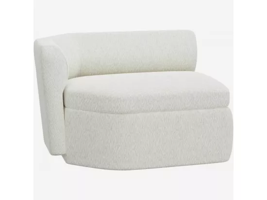 HABITAT - Méridienne gauche en tissu - Blanc albâtre - Design by Anthony Guerrée - Umberto