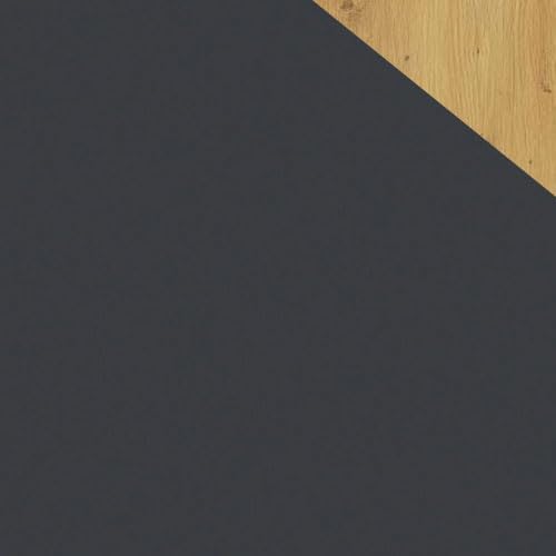 Mirjan24 Wohnwand Kodita, Anbauwand, Fernsehschrank, Schrankwand, Mediawand, Wandregal, Schrank, TV-Lowboard (Grau/Eiche Artisan)
