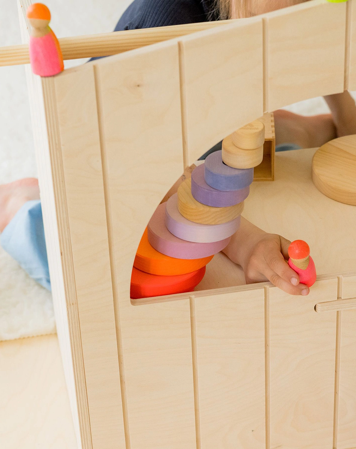 Holzfiguren-Set NEONFREUNDE 3-teilig in pink
