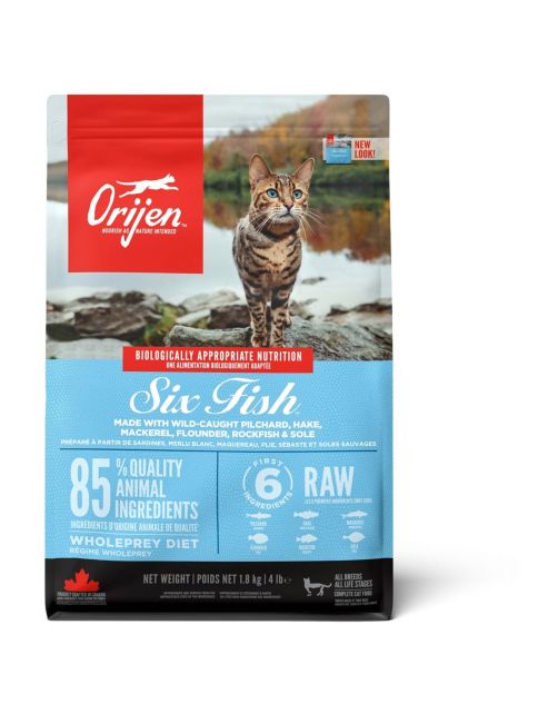 Orijen Whole Prey Six Fish Cat Sardines&Heek - Kattenvoer