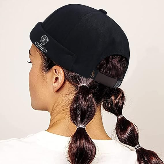 Unisex Hipster Cap Mütze (Grössenverstellbar) - Schwarz